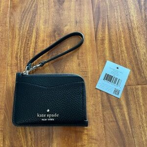 Kate Spade Black Leather Wristlet